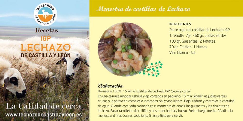 Menestra de costillas de Lechazo