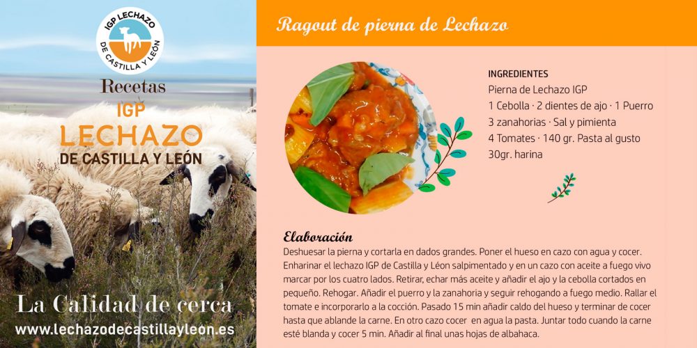 Ragout de pierna de Lechazo