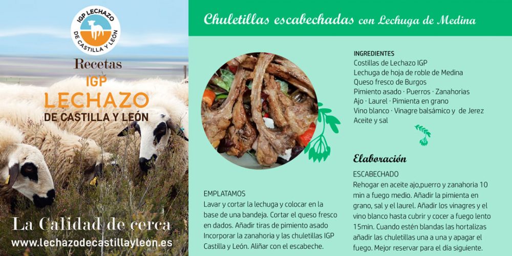 Chuletillas escabechadas con Lechuga de Medina