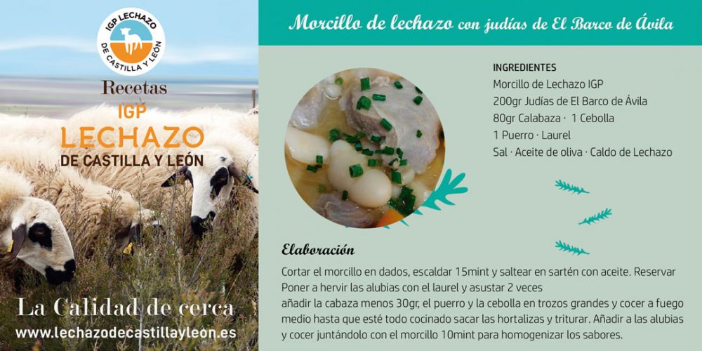 Morcillo de lechazo con judías de El Barco de Ávila